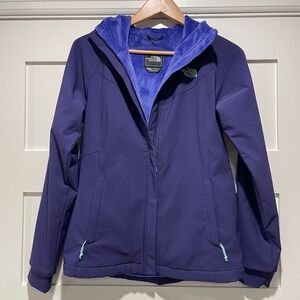 The North Face Plush Interior Poly Exterior jacket with hood and zip pockets